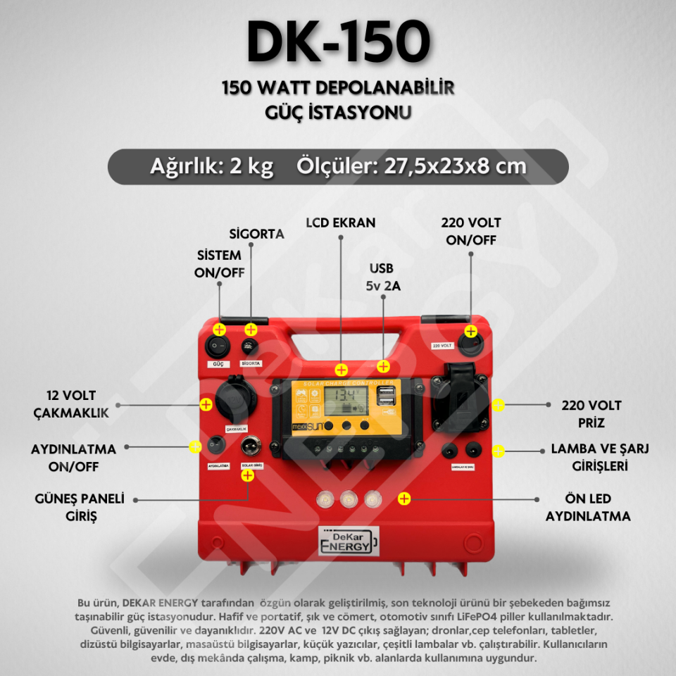 Taşınabilir Güç Kaynağı DK-150