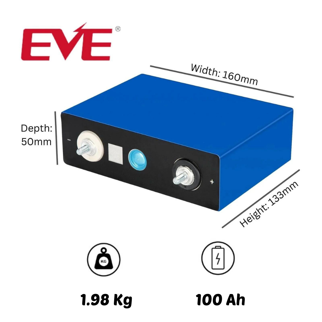 EVE LiFePO4 3.2V LFP 100 Ah Prizmatik Pil Hücresi