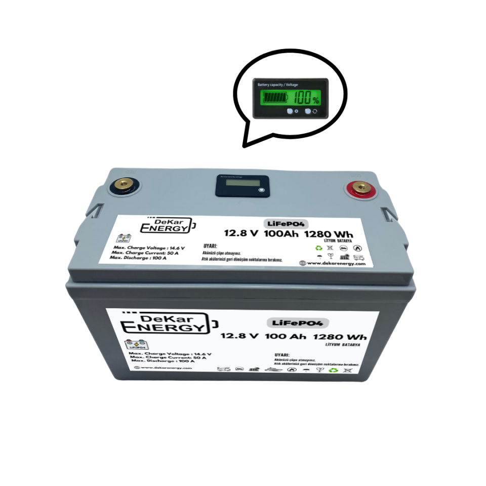 The Dekar Energy 12 Volt 100 Ah LiFePO4 Akü