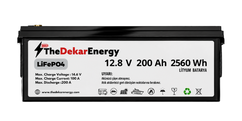 12 Volt 200 Ah LiFePO4 Akü