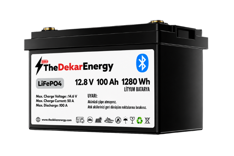12 Volt 100 Ah LiFePO4 Bluetooth Özellikli Akü