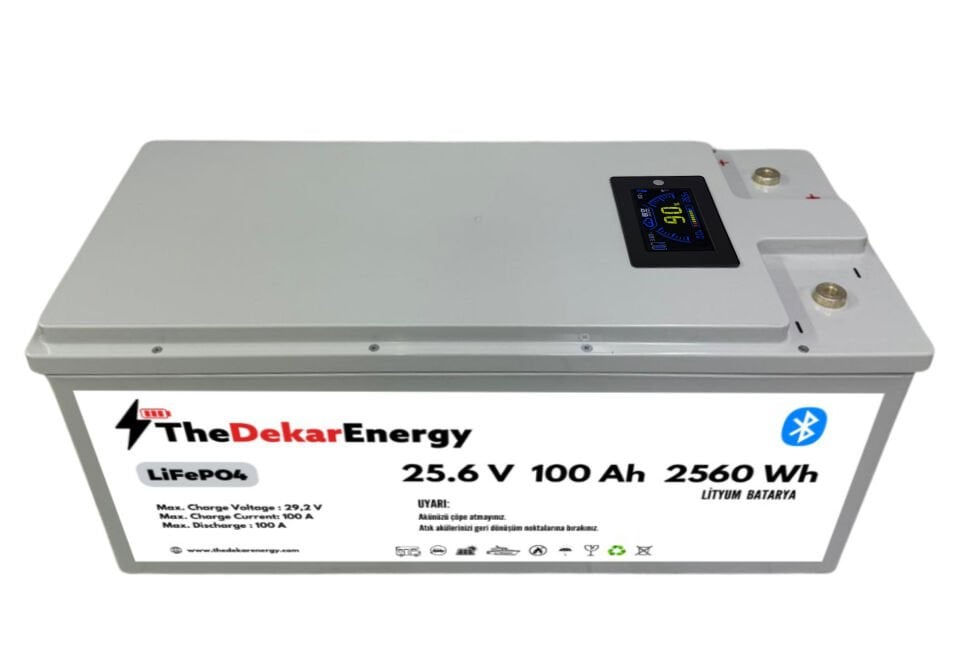 The Dekar Energy 24 Volt 100 Ah LiFePO4 Bluetooth Özellikli Akü