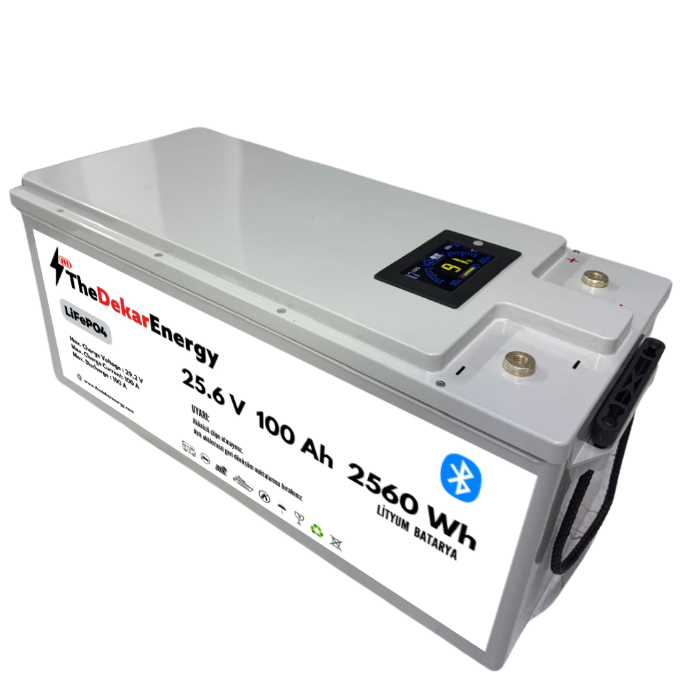 The Dekar Energy 24 Volt 100 Ah LiFePO4 Bluetooth Özellikli Akü