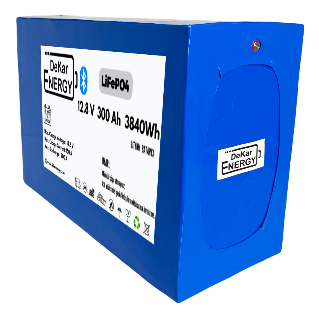 Dekar Energy 12.8V 300Ah Bluetooth Özellikli LiFePO4 Akü