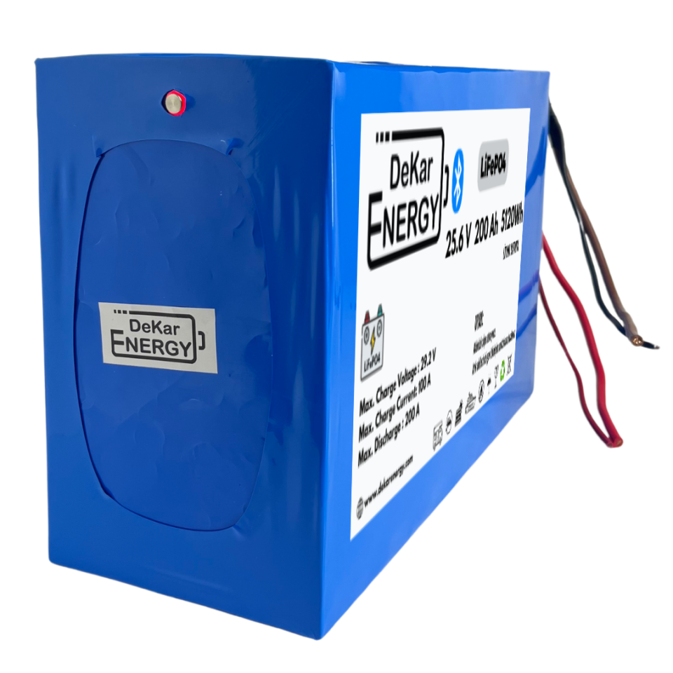 Dekar Energy 24V 200Ah LiFePO4 Lityum Bluetooth Özellikli Akü