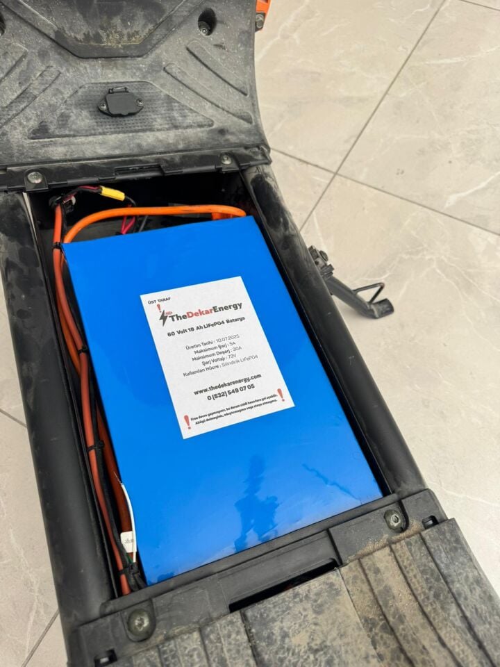 Volta SE-03 Uyumlu 60 Volt 18 Ah LiFePO4 Batarya