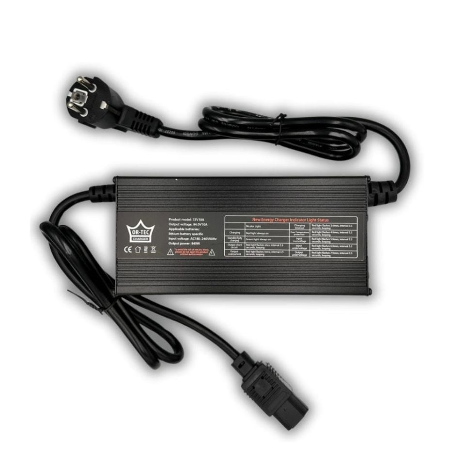 72 Volt 10A Lityum Şarj Aleti