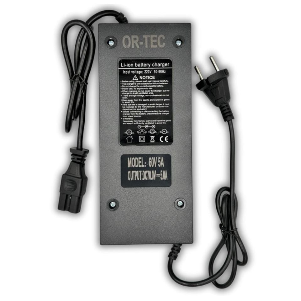 60 Volt 5A Lityum Şarj Aleti
