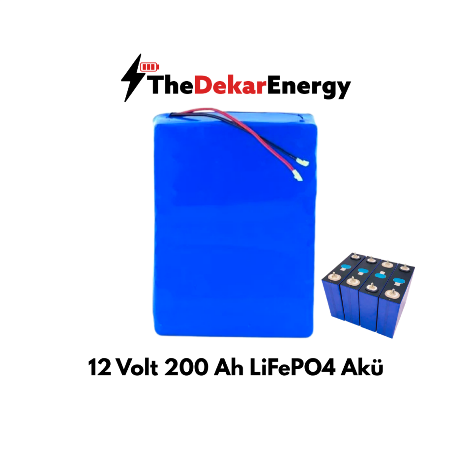 12 Volt 200 Ah Prizmatik LiFePO4 Akü