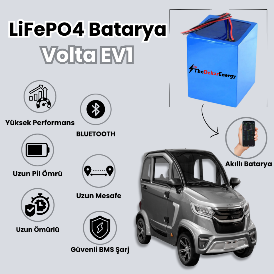 Volta Ev1 LiFePO4 Batarya 72 Volt 60 Ah