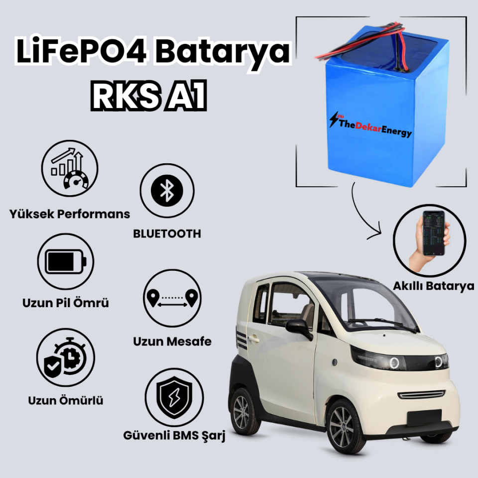 Rks A1 LiFePO4 Batarya 60 Volt 72 Ah