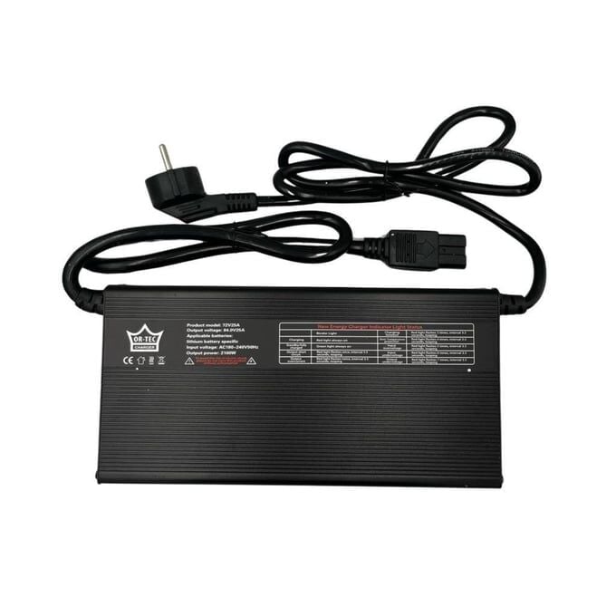 Ortec 72V 25A Li-Ion ve LiFePO4 Akıllı Lityum Akü Şarj Cihazı