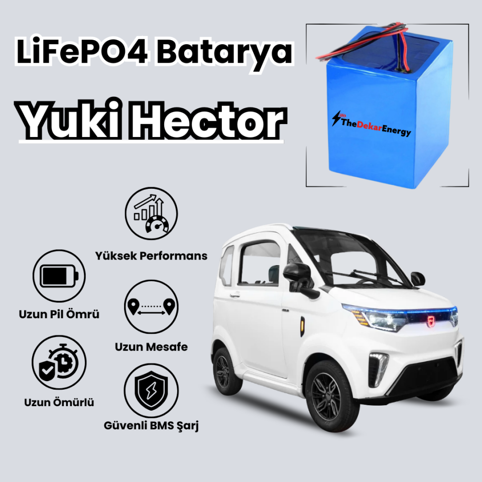 Yuki Hector LiFePO4 Batarya 72 Volt 60 Ah