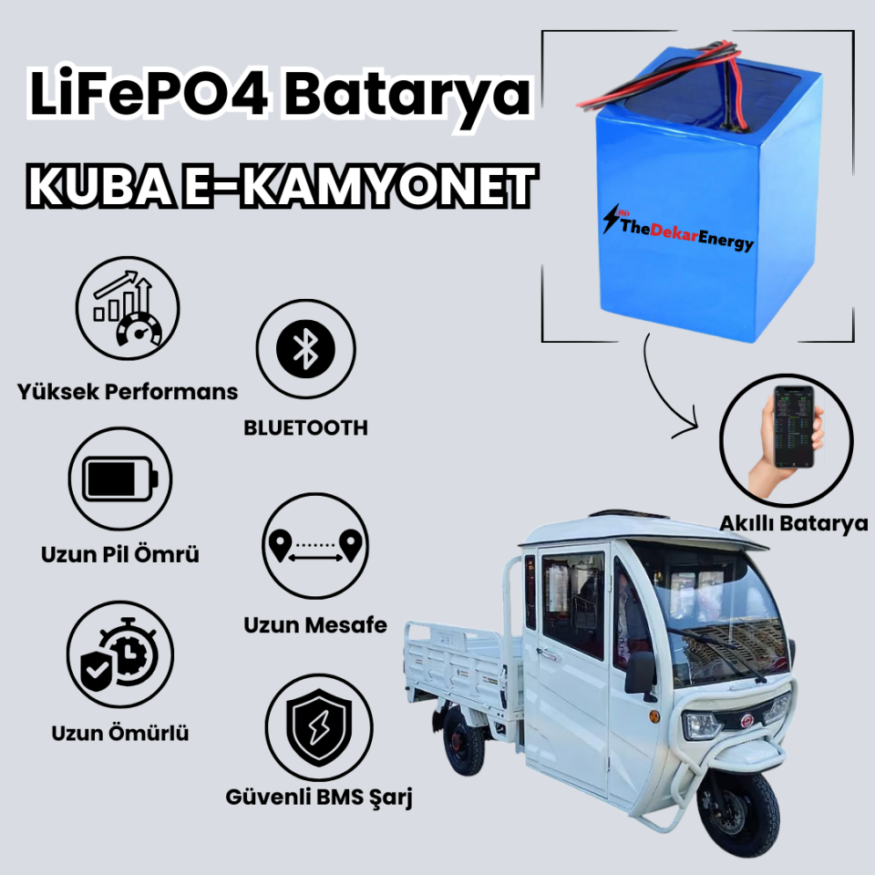 Kuba E-Kamyonet LiFePO4 Batarya