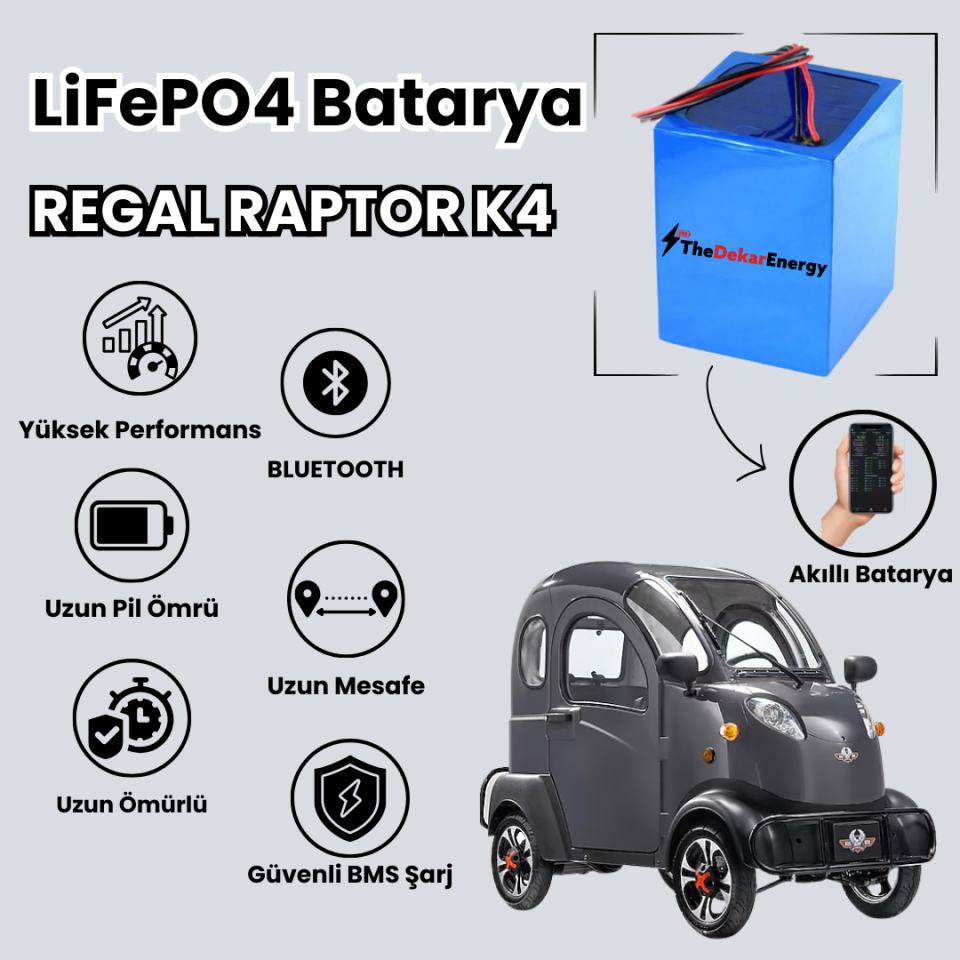 Regal Raptor K4 LiFePO4 Batarya