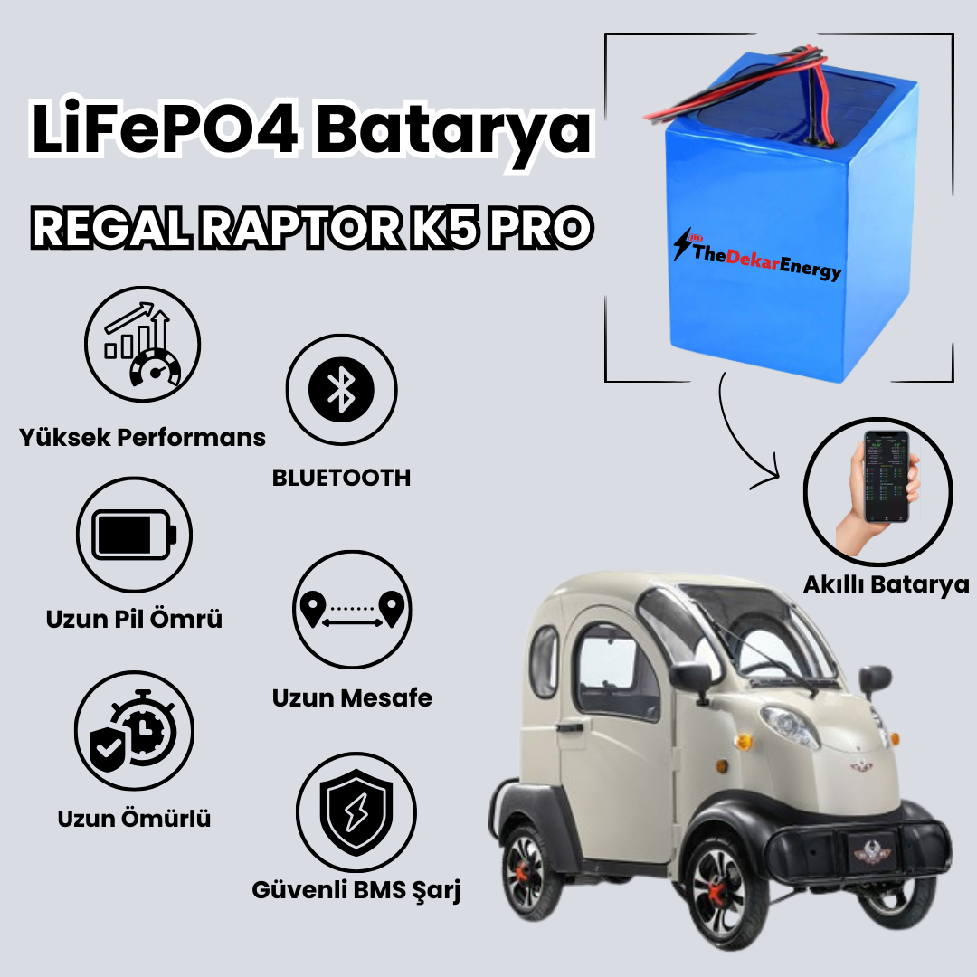 Regal Raptor K5 Pro LiFePO4 Batarya