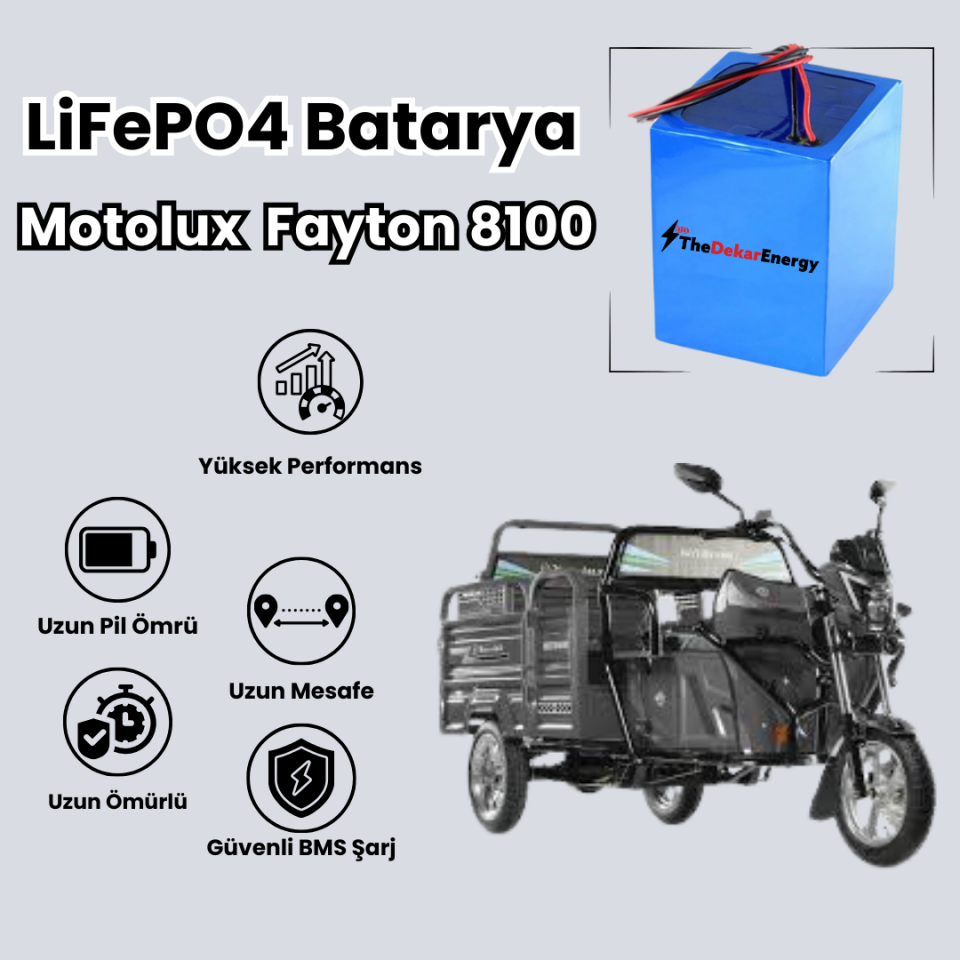 Motolux Fayton 8100 LiFePO4 Batarya