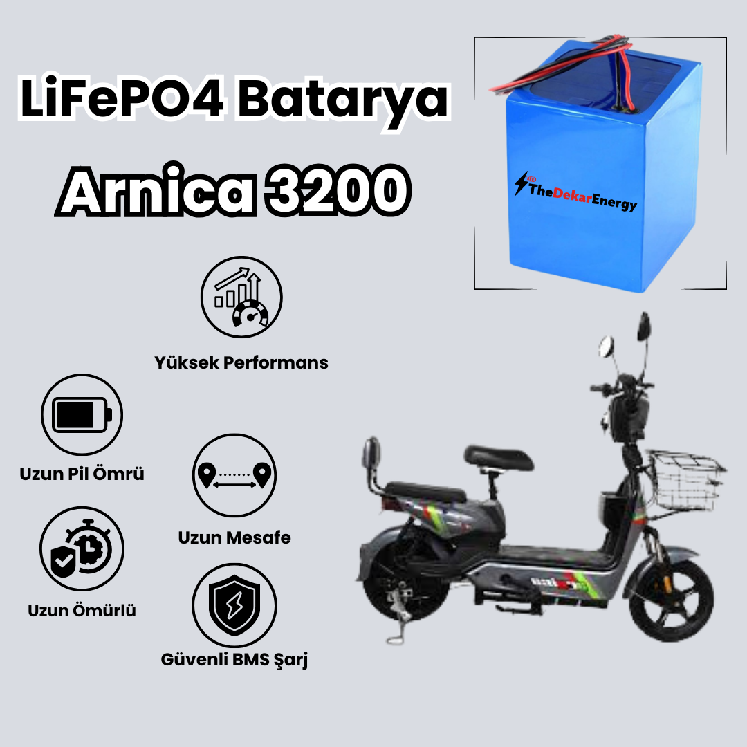 Arnica 3200 LiFePO4 Batarya 48V 18Ah