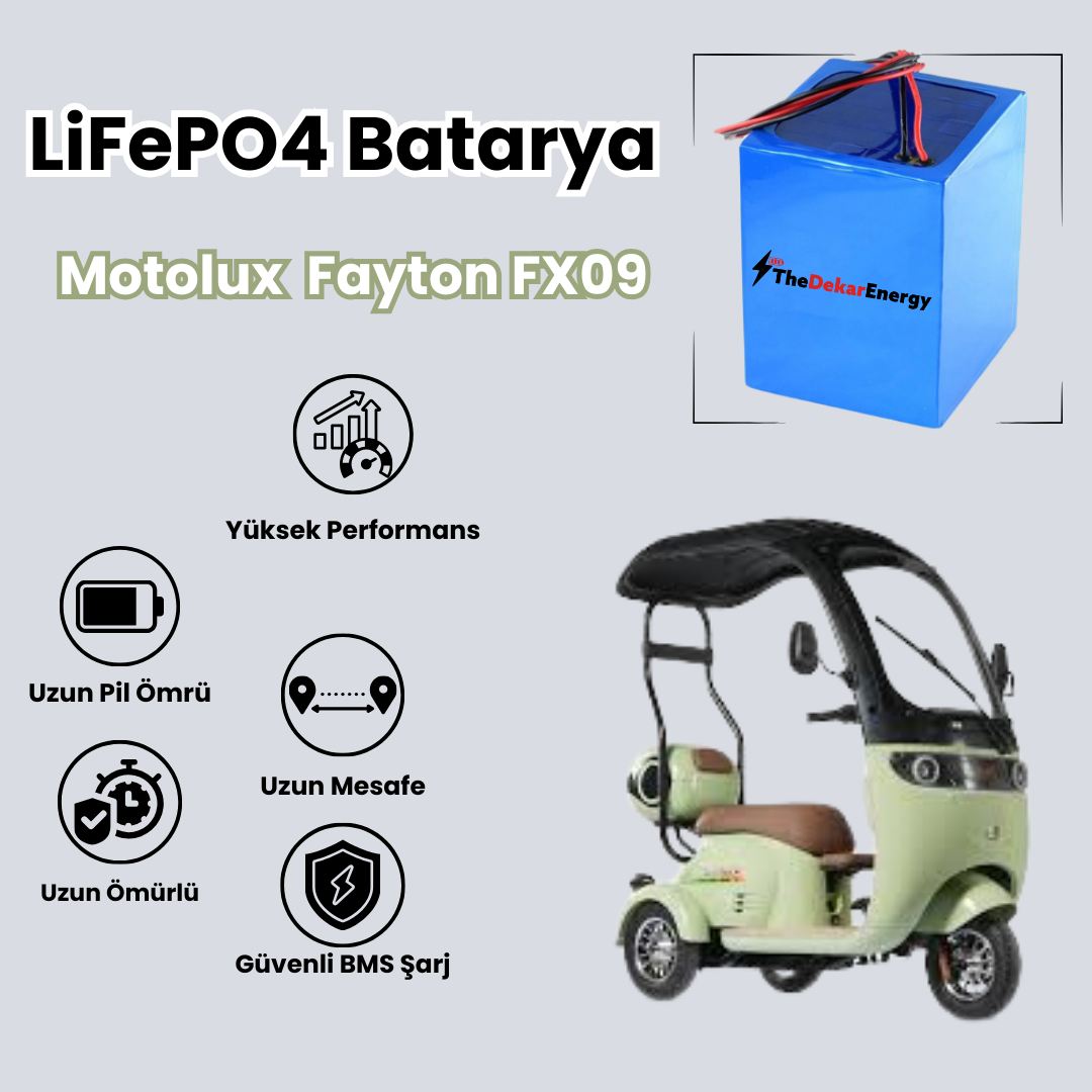 Motolux Fayton FX09 LiFePO4 Batarya 60V 24Ah