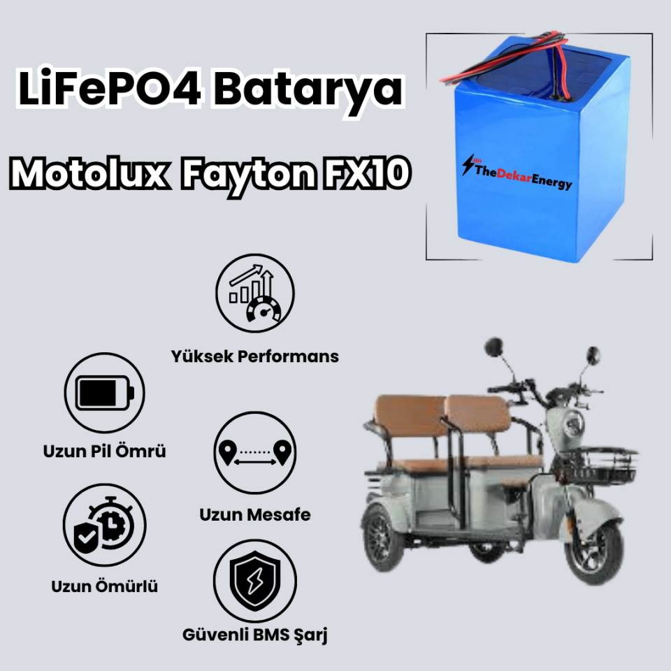 Motolux Fayton FX10 LiFePO4 Batarya 60V 24Ah
