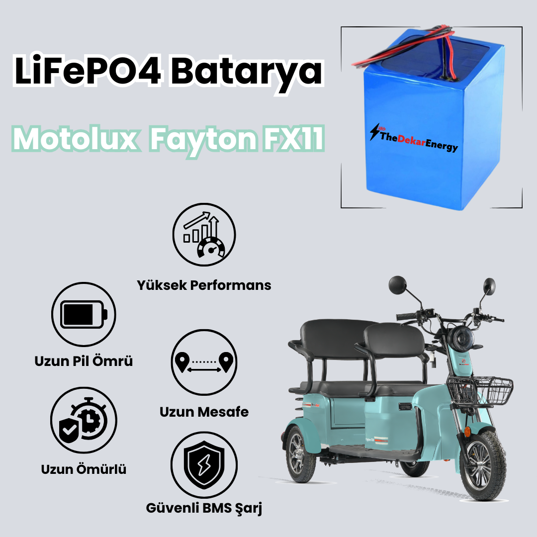 Motolux Fayton FX11 LiFePO4 Batarya 60V 24Ah