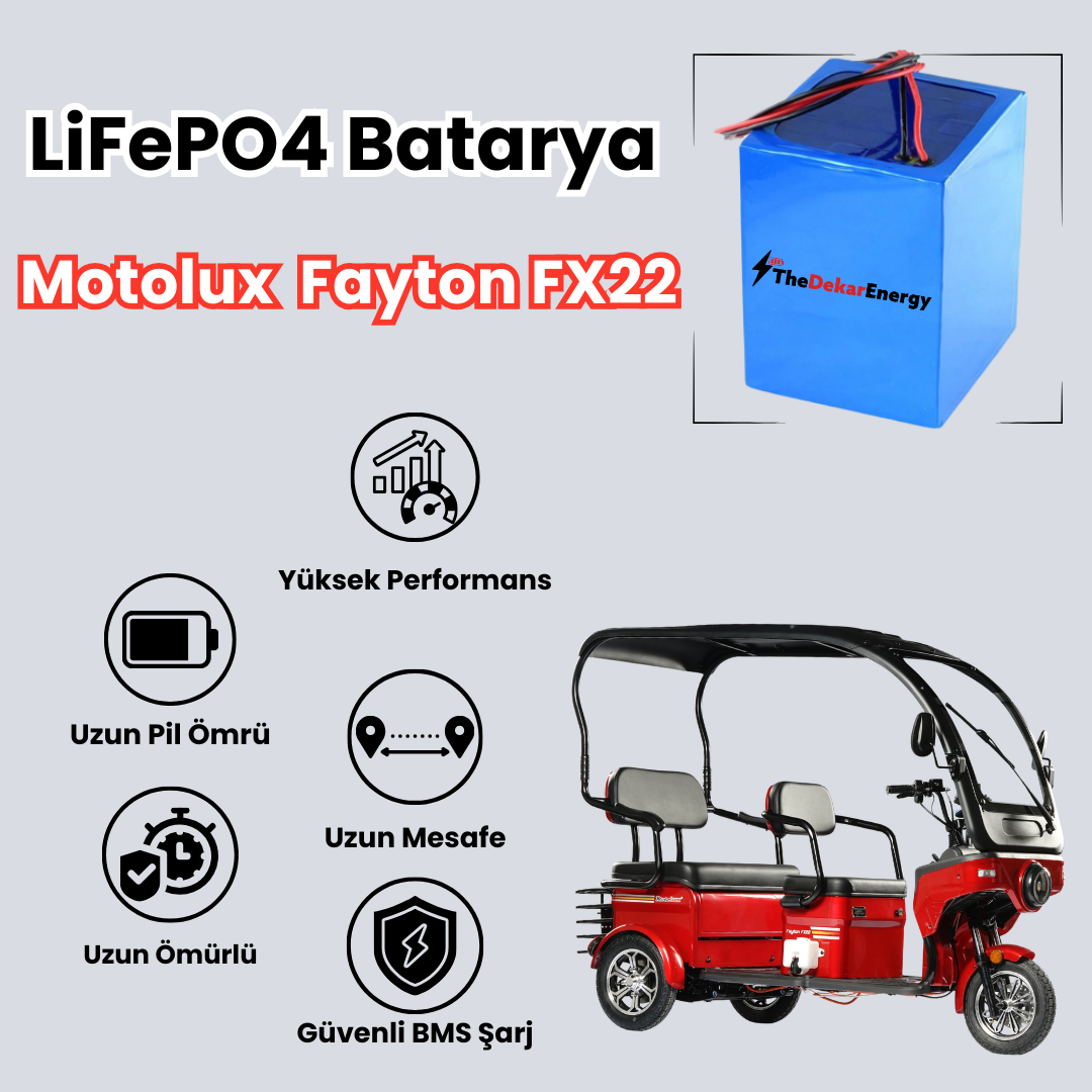 Motolux Fayton FX22 LiFePO4 Batarya 60V 24Ah