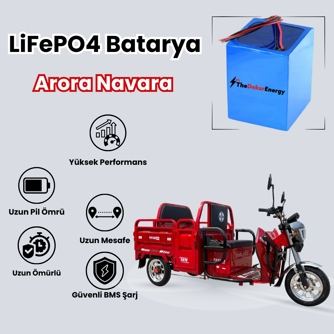 Arora Navara LiFePO4 Batarya 72V 24Ah