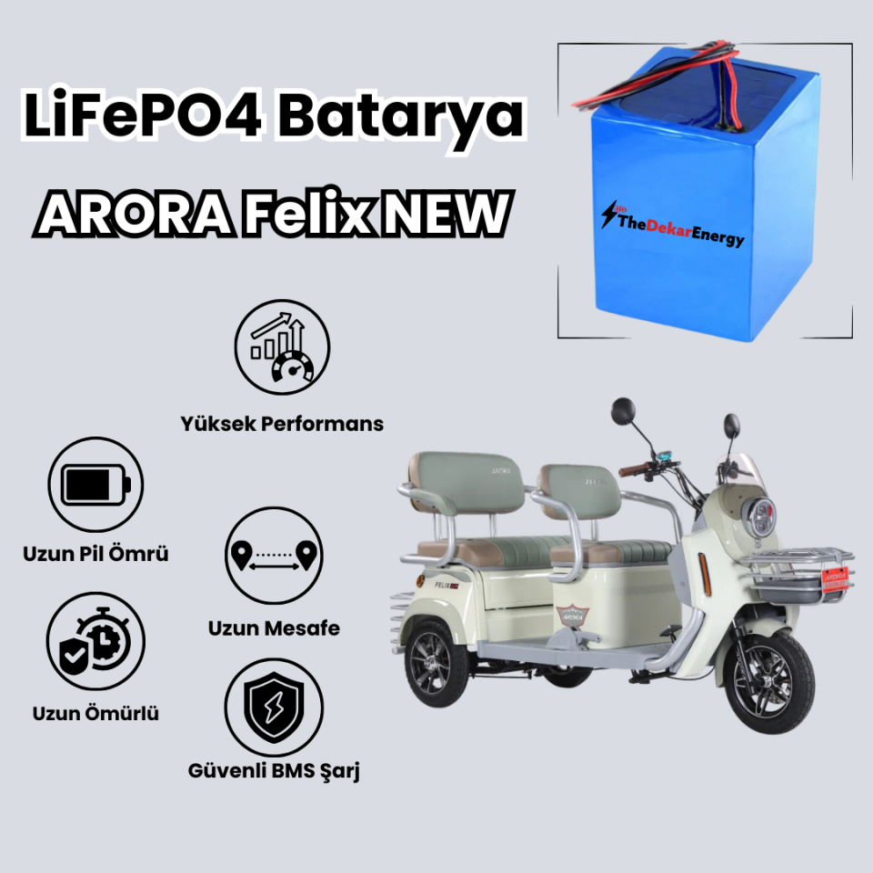 Arora Felix NEW LiFePO4 Batarya 72V 24Ah