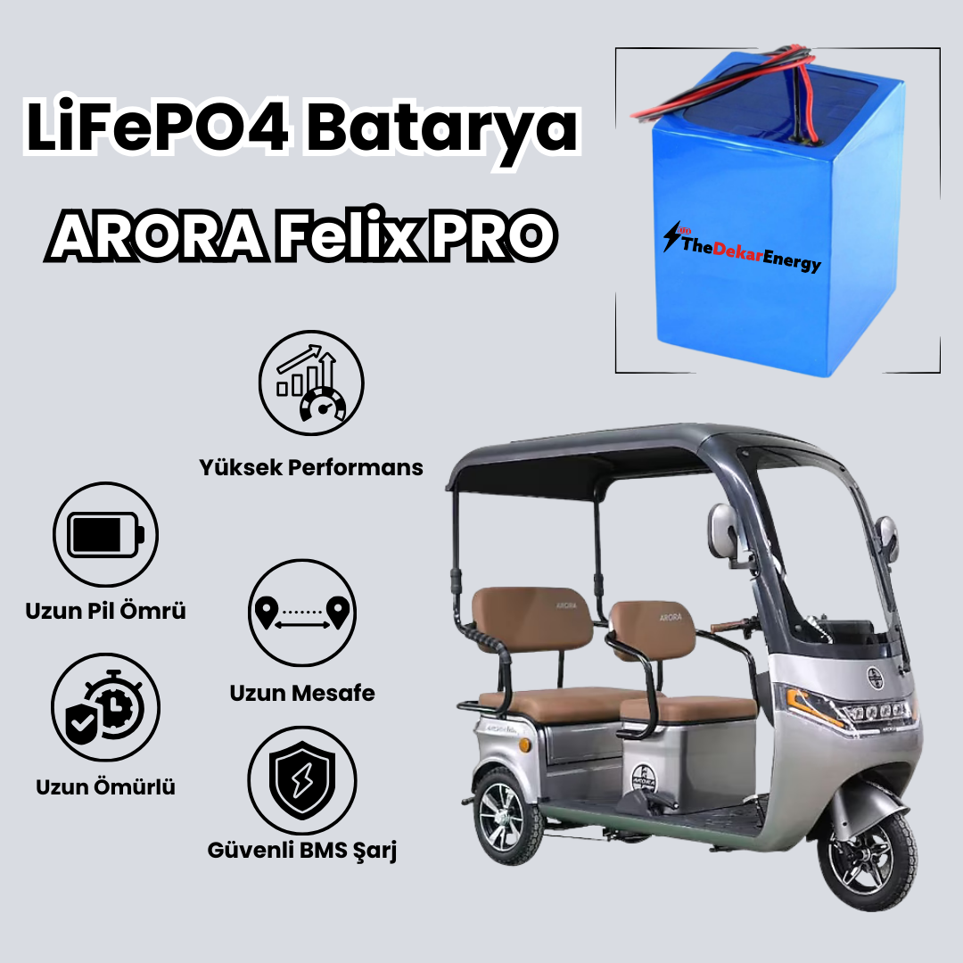 Arora Felix PRO LiFePO4 Batarya 72V 24Ah