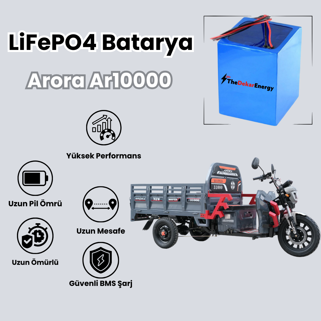Arora AR10000 LiFePO4 Batarya 72 Volt 42 Ah