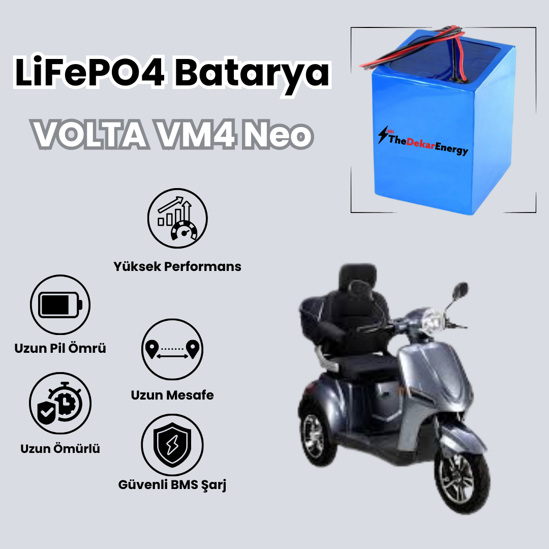 Volta VM4 Neo LiFePO4 Batarya 60V 24Ah