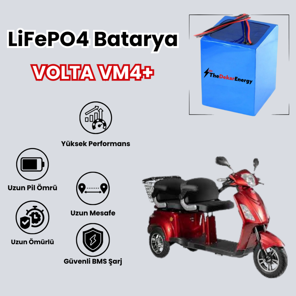 Volta VM4+ LiFePO4 Batarya 60V 24Ah