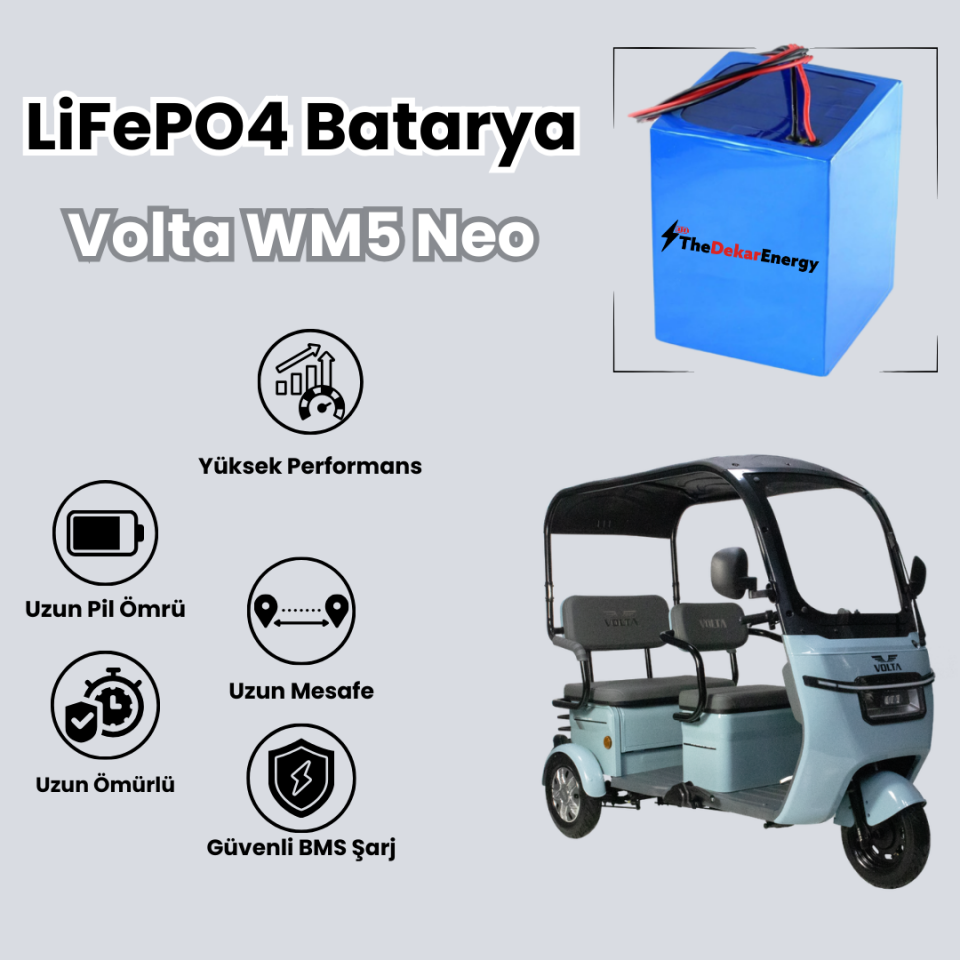 Volta VM5 Neo LiFePO4 Batarya 72 Volt 24 Ah