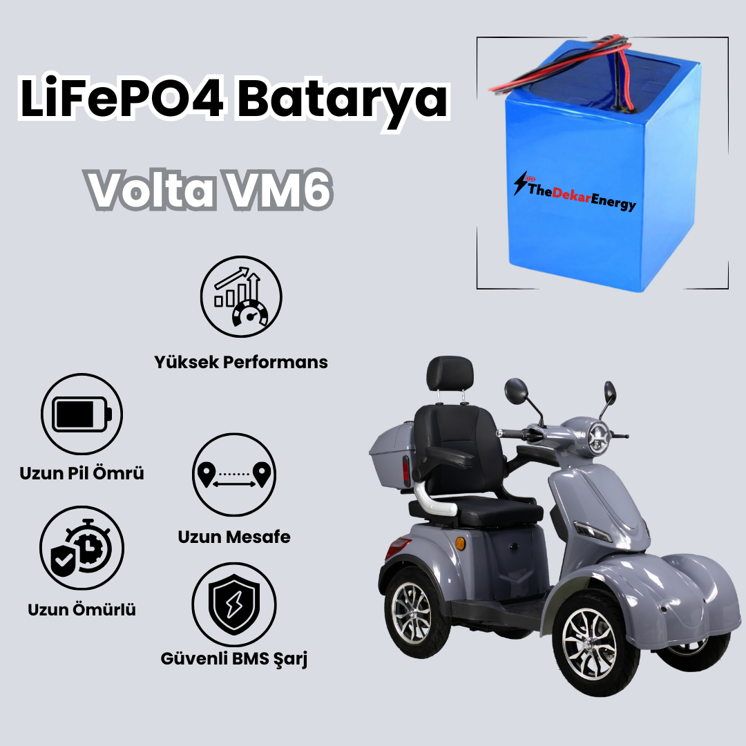Volta VM6 LiFePO4 Batarya