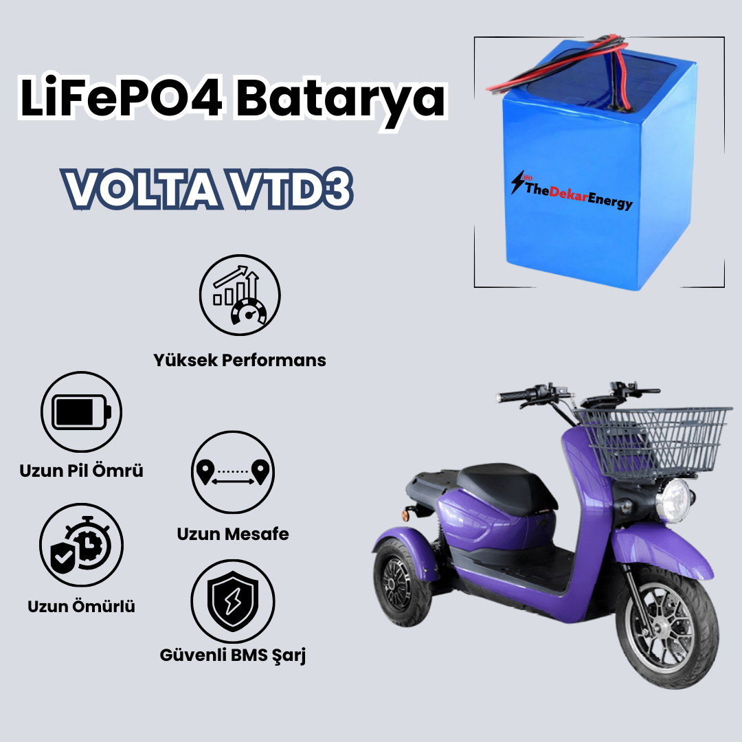 Volta VTD3 LiFePO4 Batarya