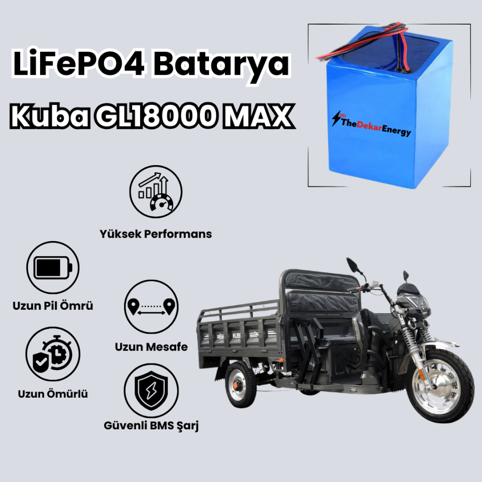 Kuba GL18000 MAX LiFePO4 Batarya