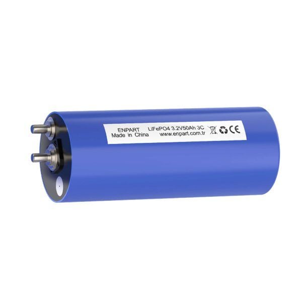 Enpart 3.2V 50Ah LifePO4 Silindirik Hücre