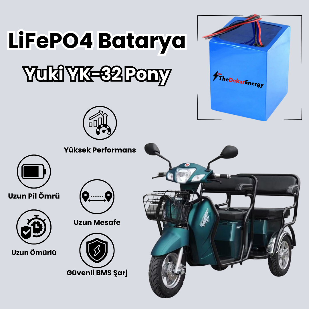 Yuki YK-32 Pony LiFePO4 Batarya