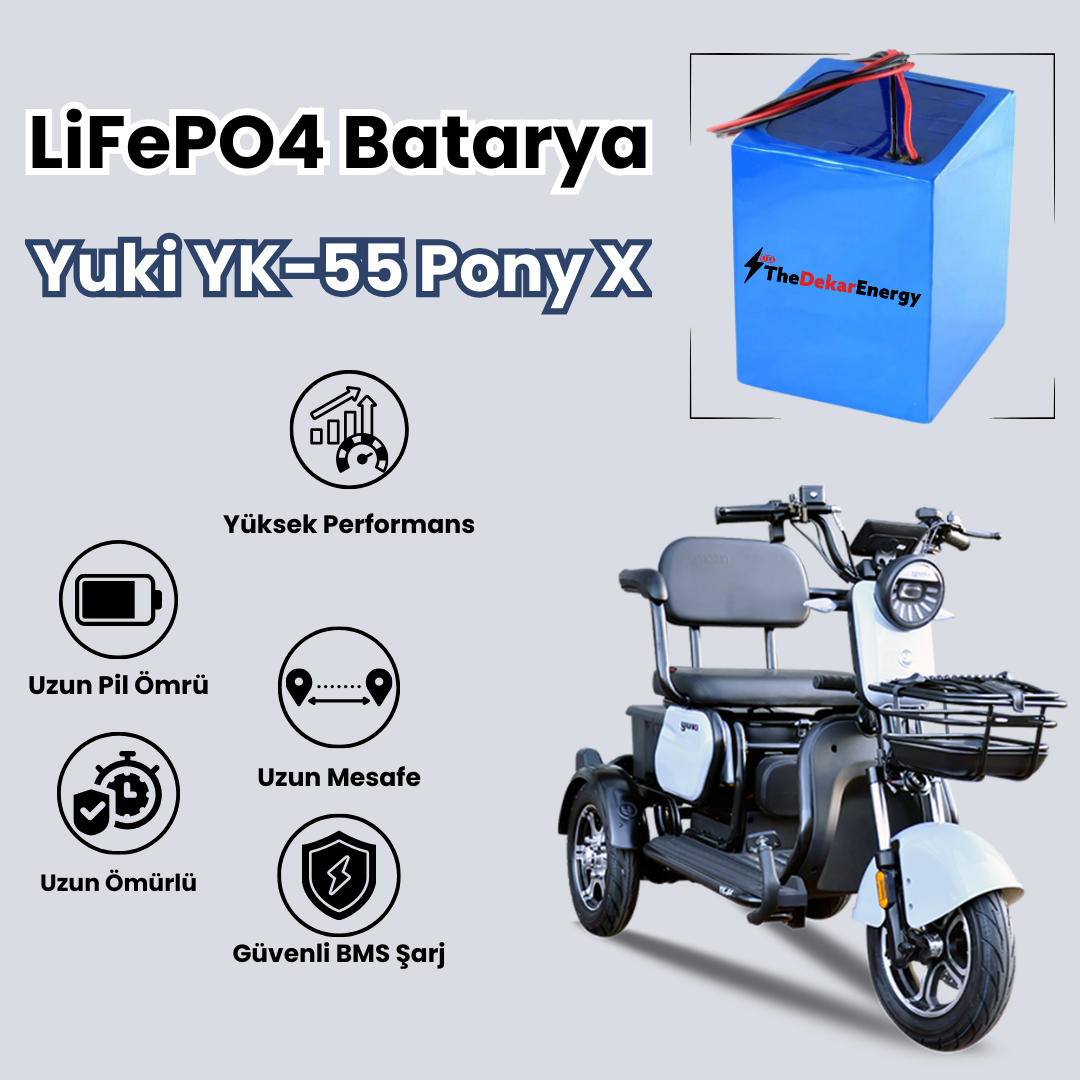 Yuki YK-55 Pony X LiFePO4 Batarya