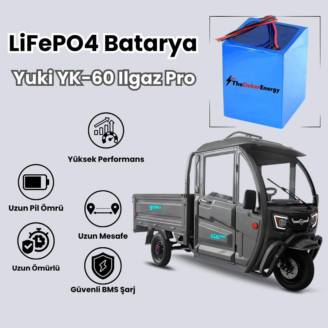 Yuki YK-60 Ilgaz Pro LiFePO4 Batarya