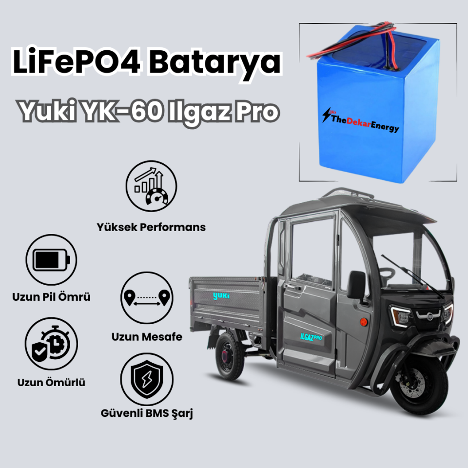 Yuki YK-60 Ilgaz Pro LiFePO4 Batarya