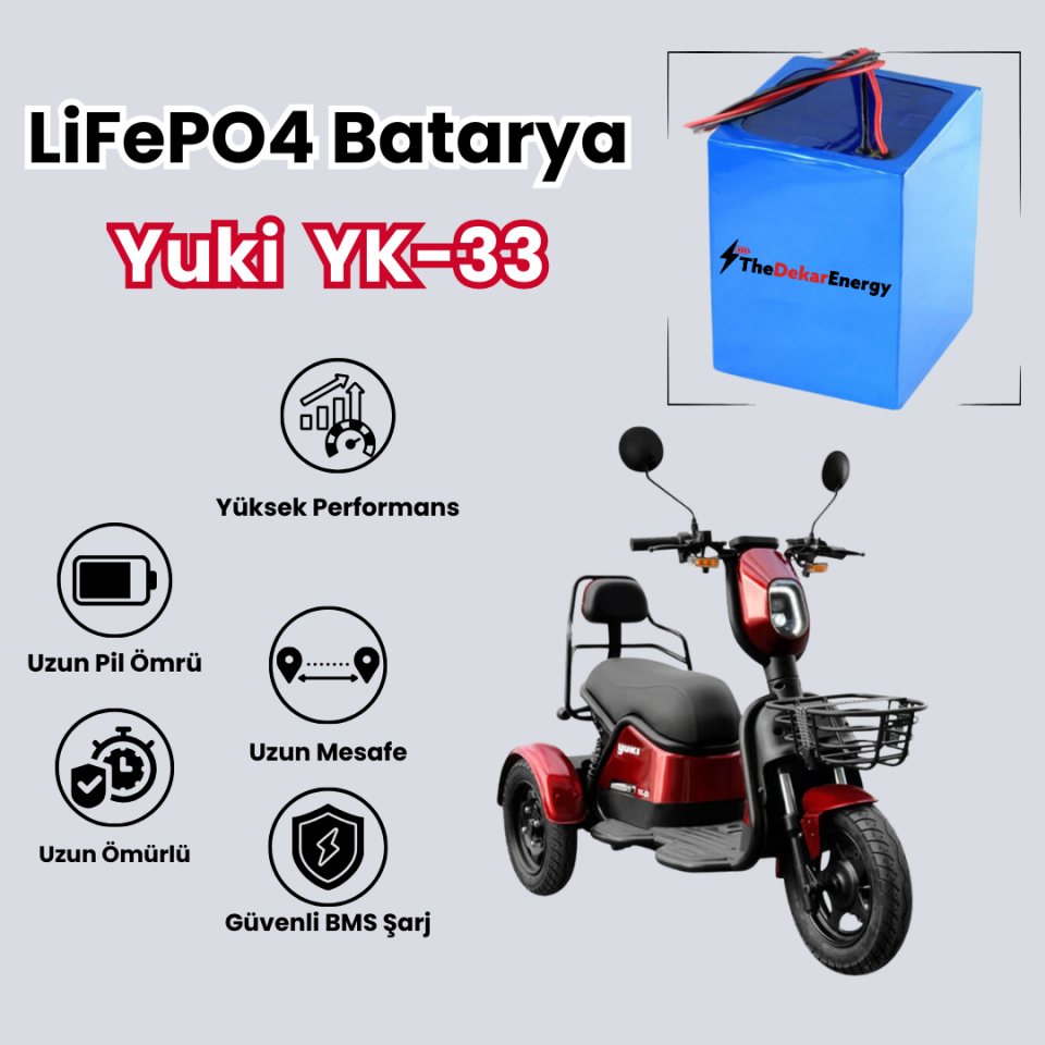 Yuki YK-33 LiFePO4 Batarya