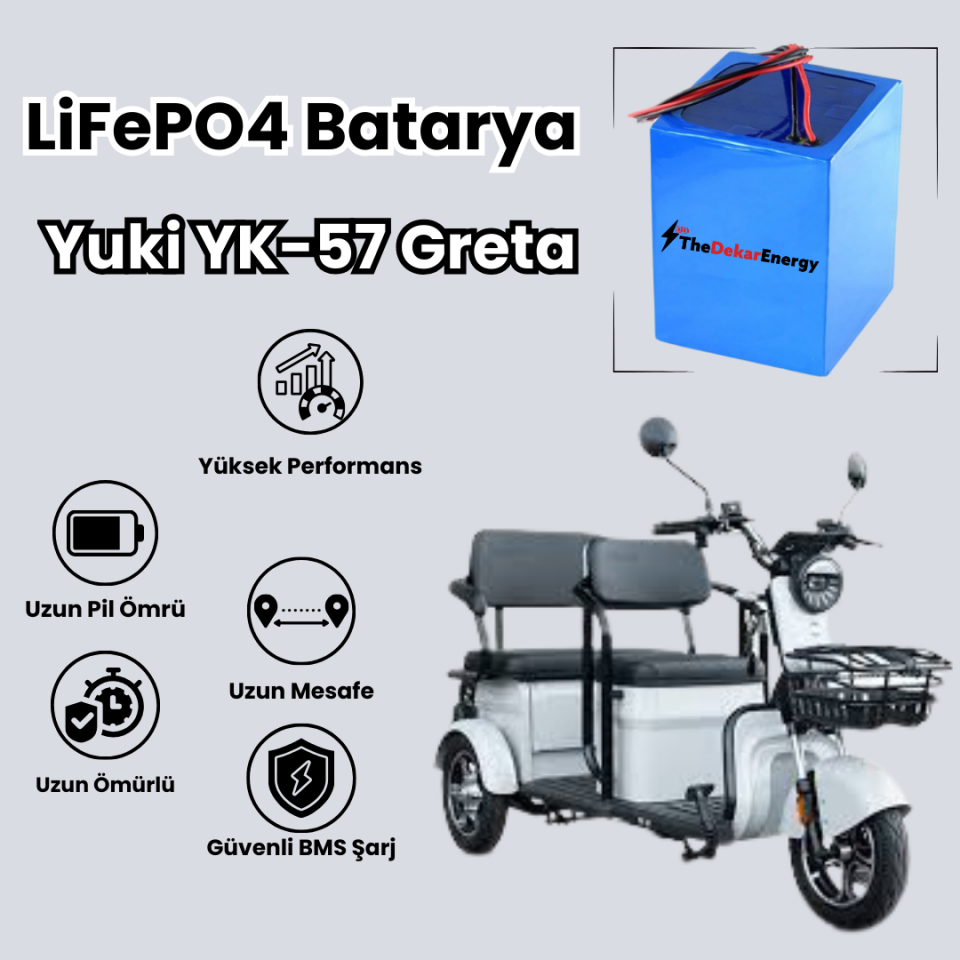 Yuki YK-57 Greta LiFePO4 Batarya