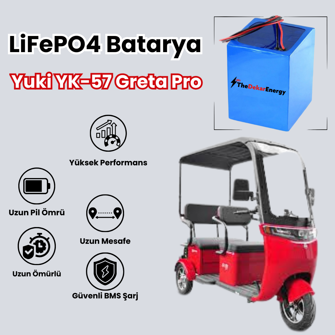 Yuki YK-57 Greta Pro LiFePO4 Batarya