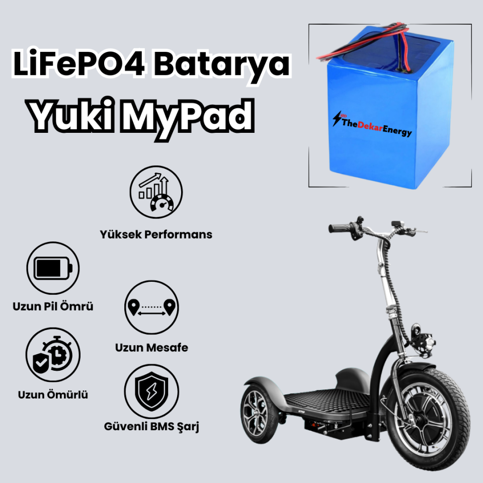 Yuki MyPad LiFePO4 Batarya 48V 18Ah
