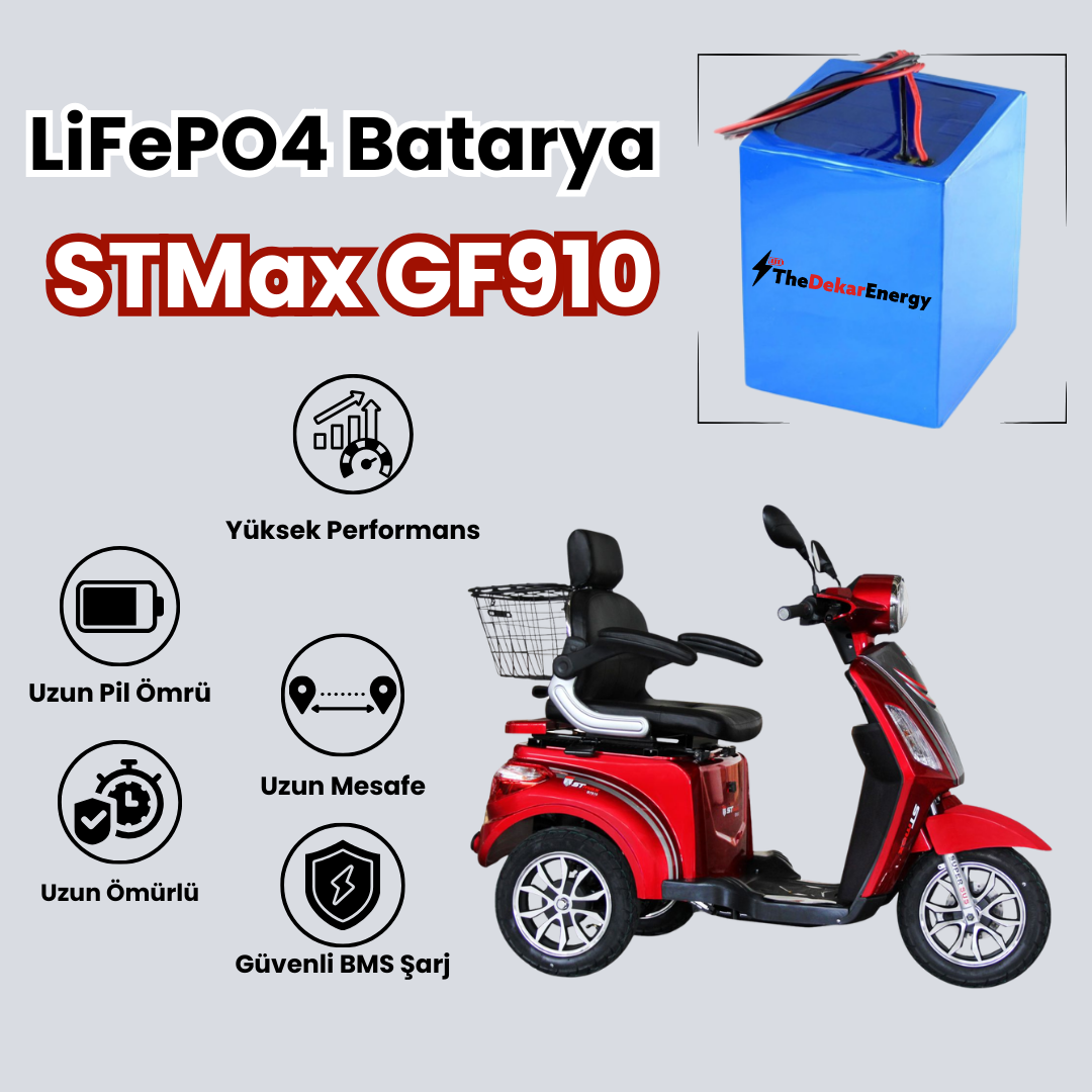 STMax GF910 LiFePO4 Batarya