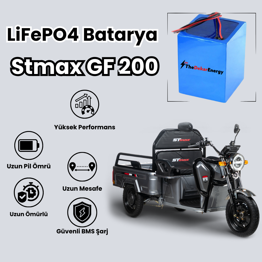 Stmax GF 200 LiFePO4 Batarya