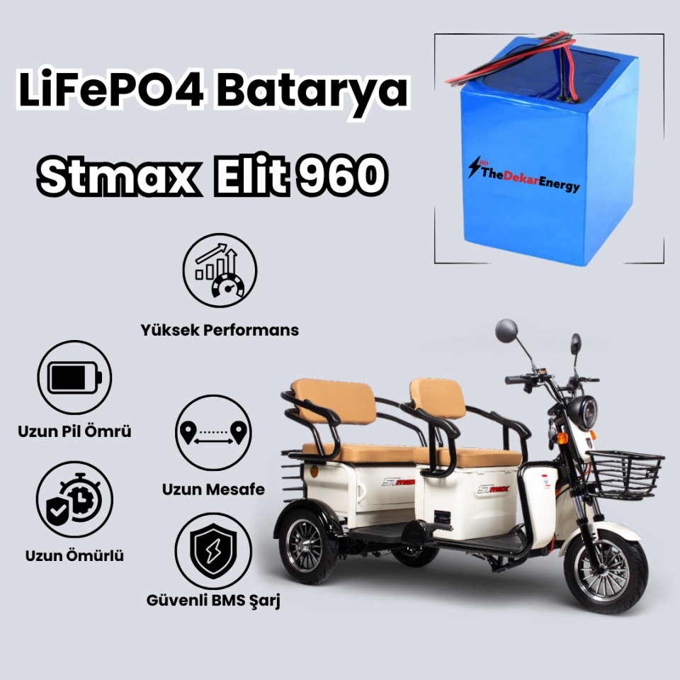 Stmax Elit 960 LiFePO4 Batarya