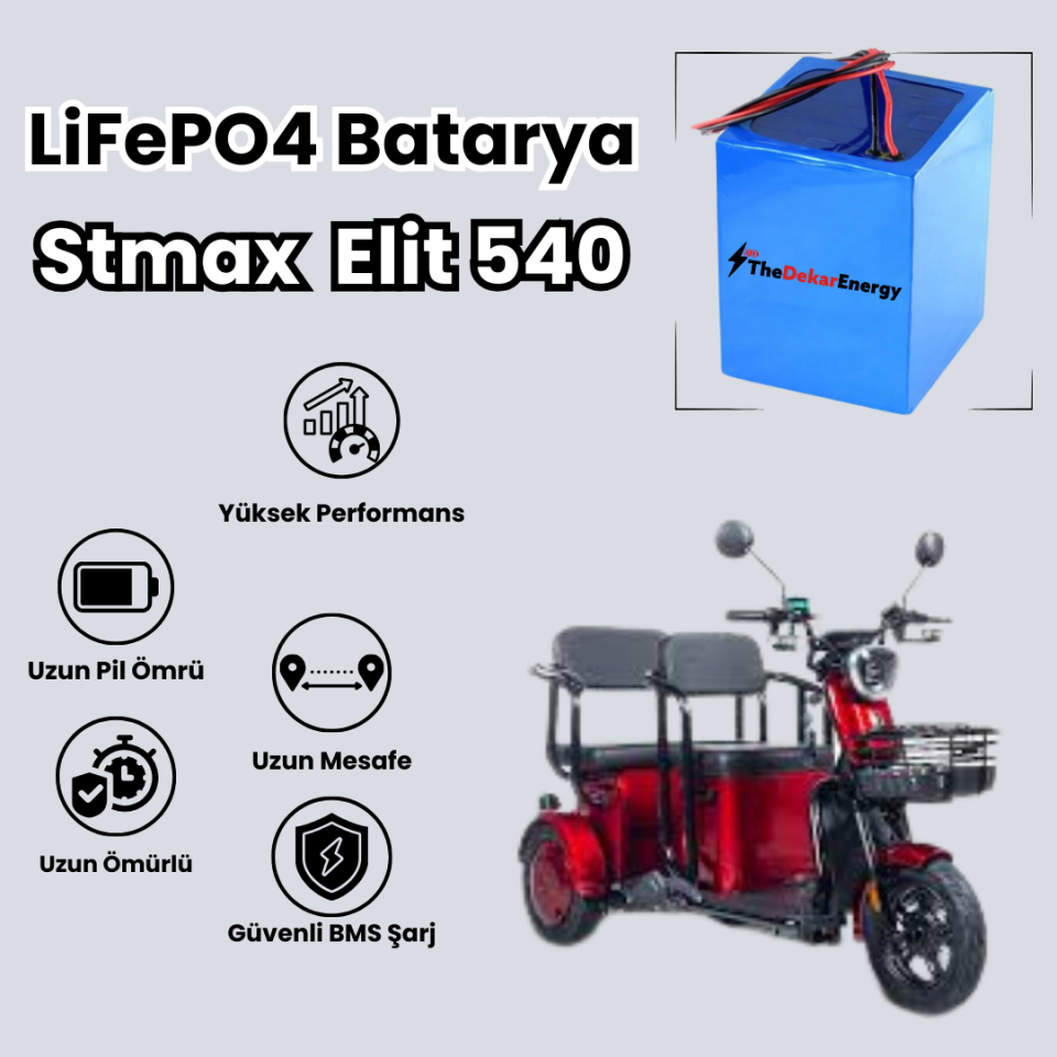 Stmax  Elit 540 LiFePO4 Batarya
