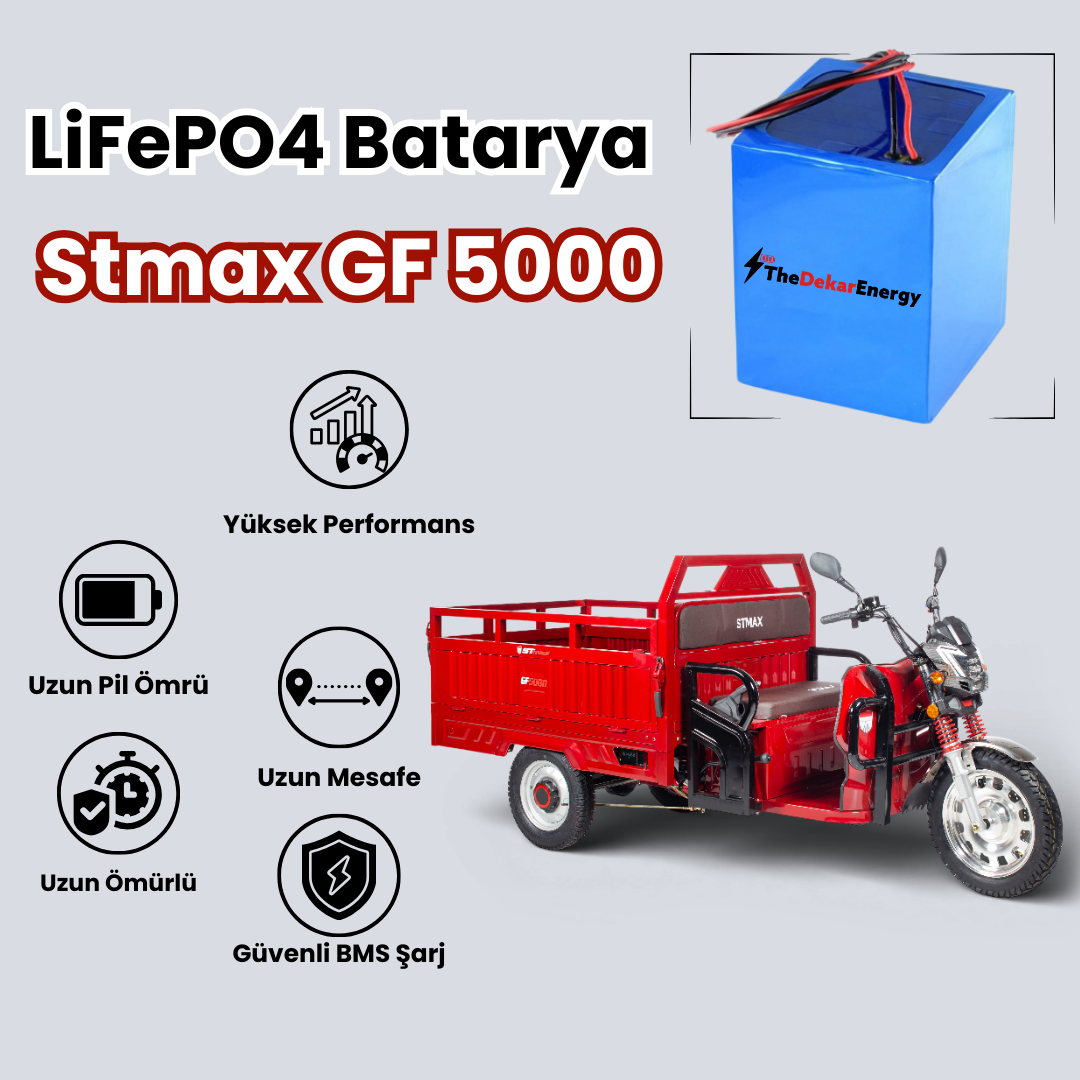 Stmax GF 5000 72V 60Ah  LiFePO4 Batarya